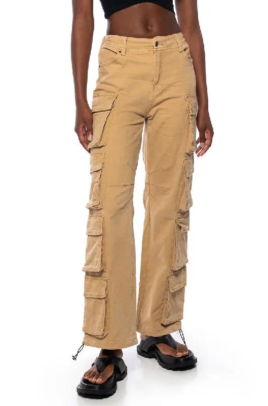 HERE TO STAY SIDE POCKET CARGO PANTS