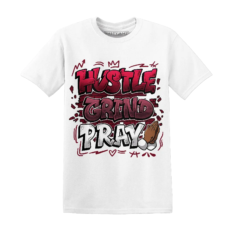 NastyJamz High White Team Red 1s T Shirt Match Hustle Grind Pray