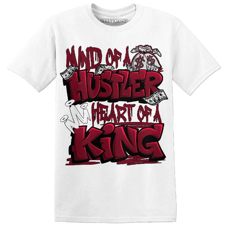 NastyJamz High White Team Red 1s T Shirt Match Hustler Heart King