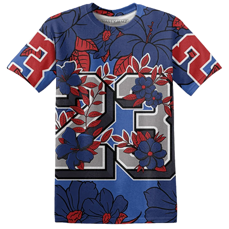 NastyJamz KB 4 Protro Philly T Shirt Match 23 Floral 3D All-Over Print Flower