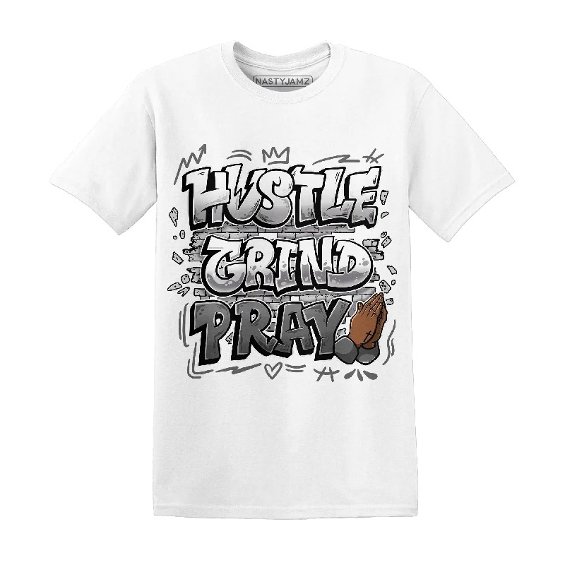 NastyJamz Retro High OG Black White 1s T Shirt Match Hustle Grind Pray