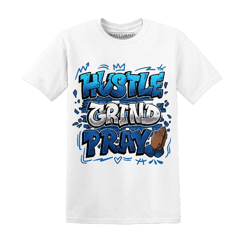 NastyJamz Royal Reimagined 1s T Shirt Match Hustle Grind Pray