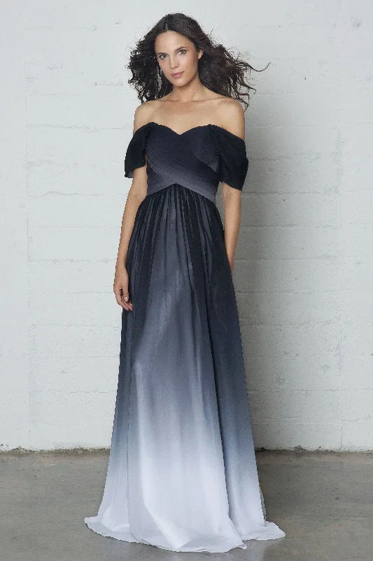 Sheath-Column Floor Length Ombre Chiffon Dress COZF17015