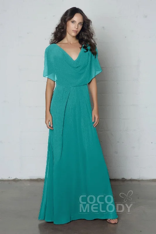 Sheath-Column Floor Length Chiffon Dress PR17014