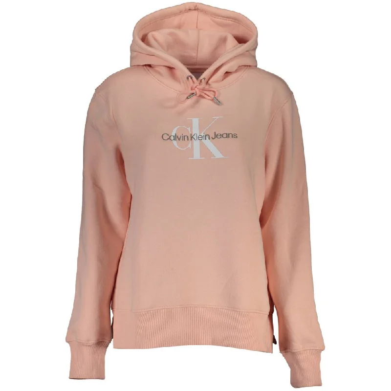 Calvin Klein Chic  Fleece Hooded Sweatshirt with Logo Women's Embroidery