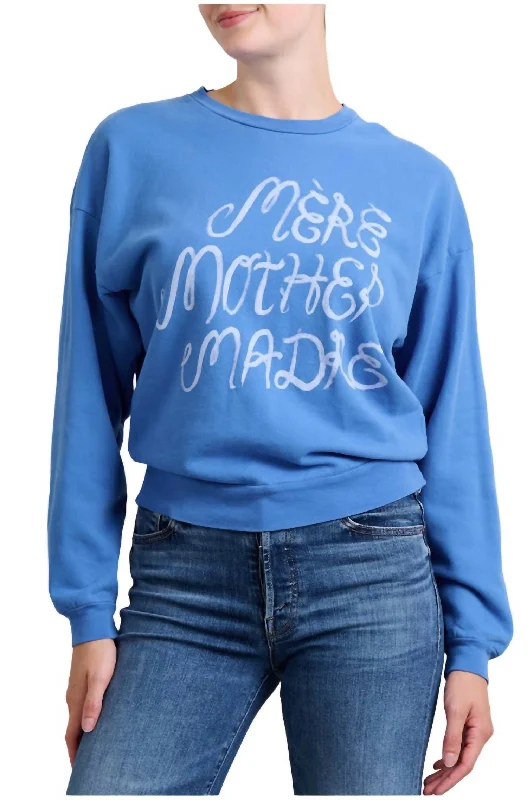 Drop Square Sweatshirt In Blue