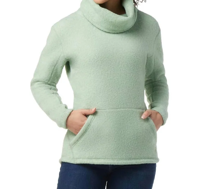 Hudson Trail Merino Wool Fleece Pullover In Light Jade