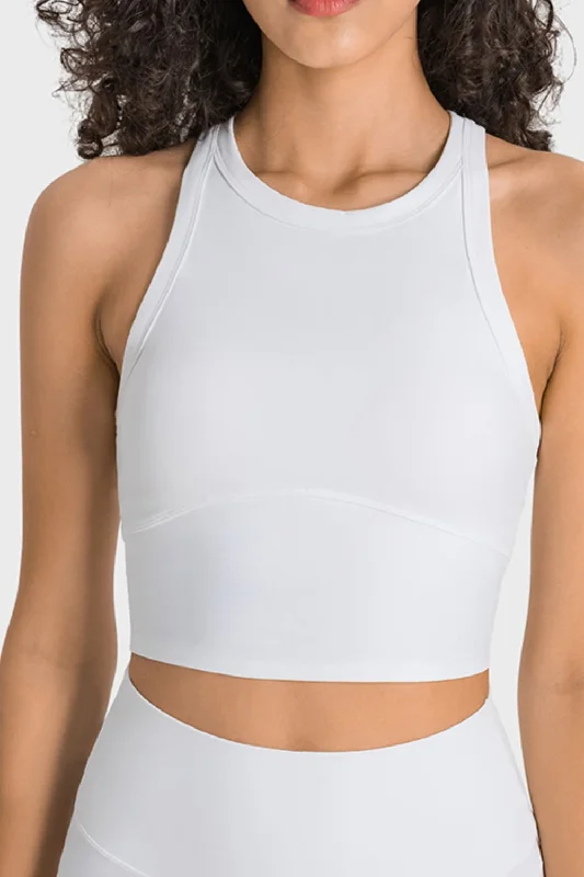 Hot Girl STRETCH Racerback Cropped Active Tank