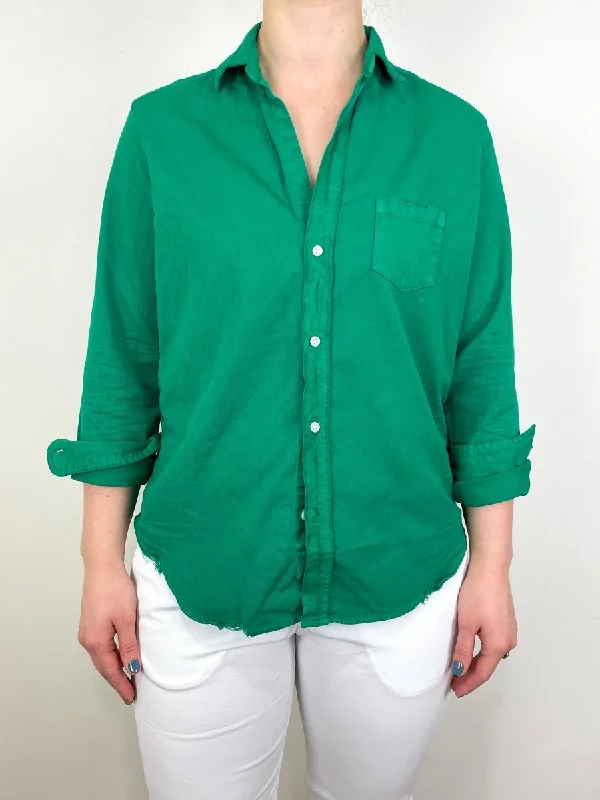 Eileen Relaxed Button Up Shirt in Clover